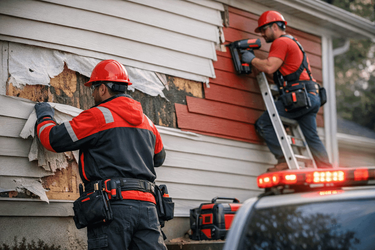 Emergency Siding Services service by Schaefer Exteriors